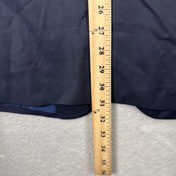 Joseph Abboud Mens 42L Blazer Jacket Navy Blue 100% Wool Casual Lightweight - Picture 14 of 15